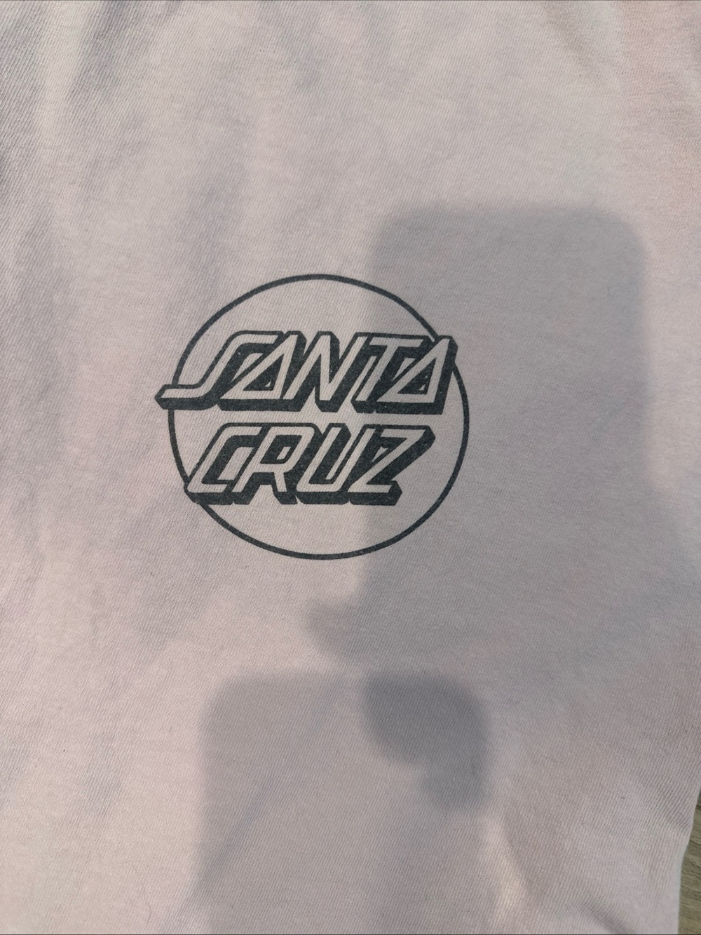Odd Future Santa Cruz Short Sleeve Tee in Light Pink with Black Logo